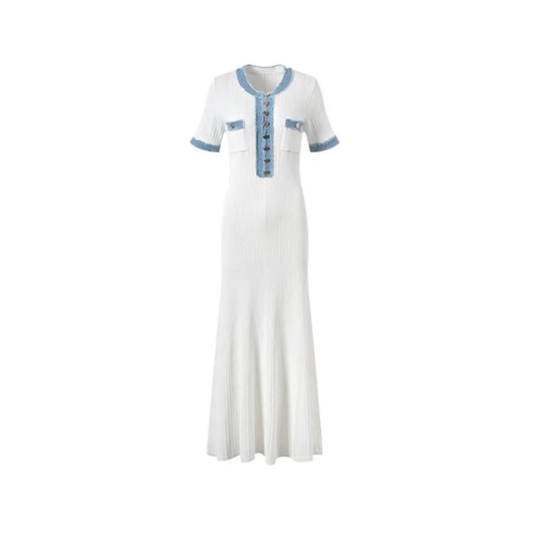 Langes Sommerkleid - weiß
