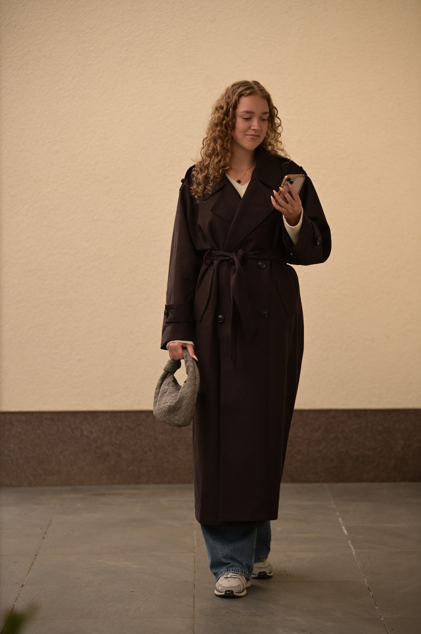Langer Trenchcoat