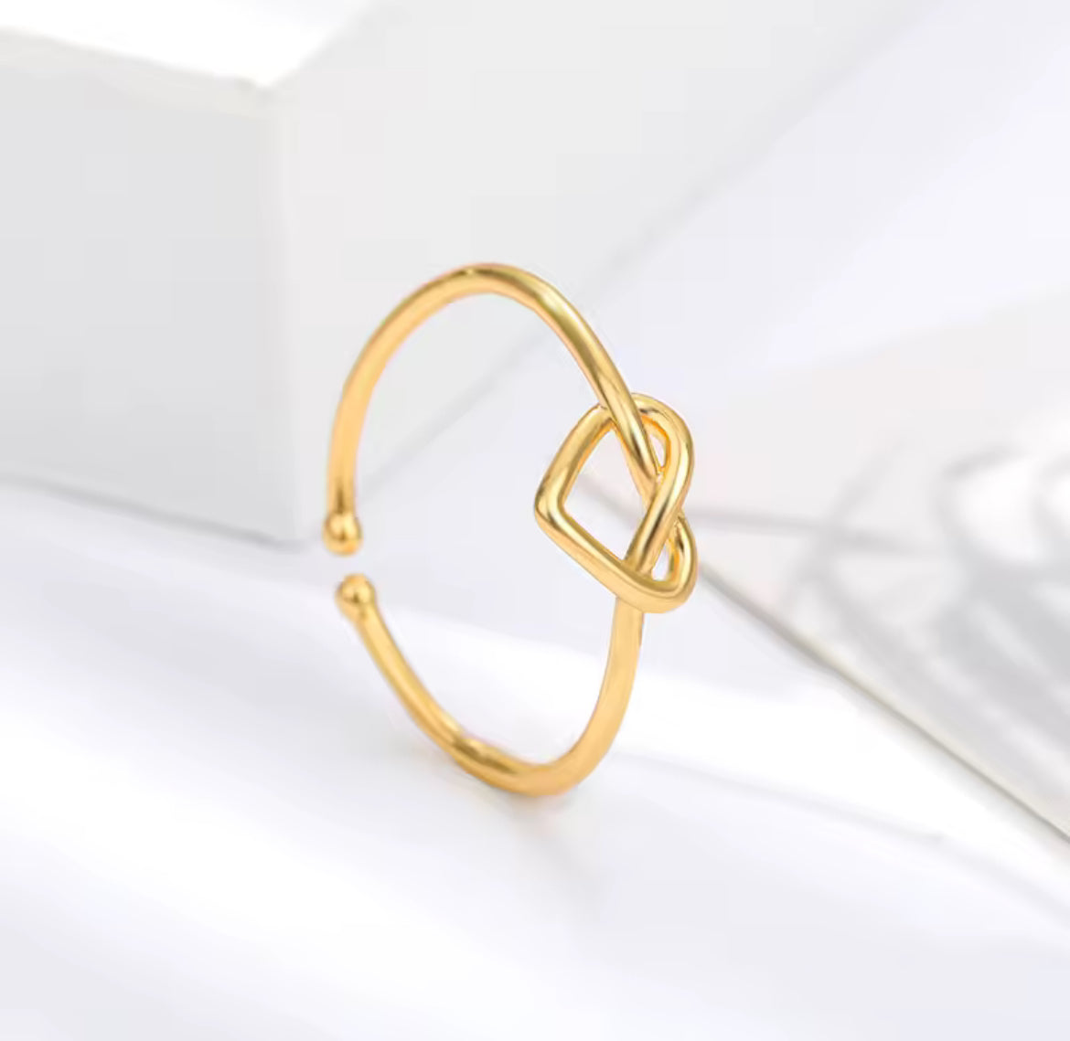 Edelstahl Ring Herz