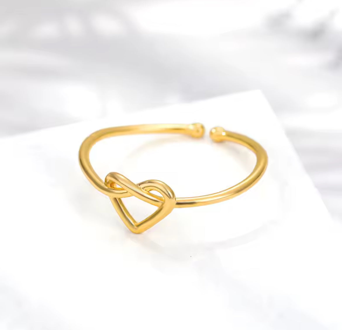 Edelstahl Ring Herz