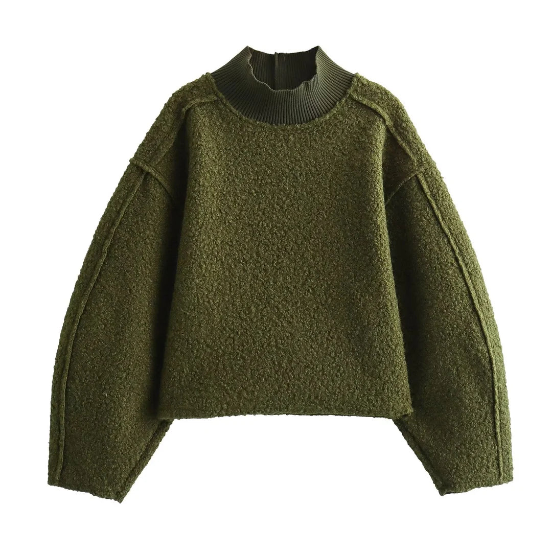 Cozy Pullover mit Stehkragen