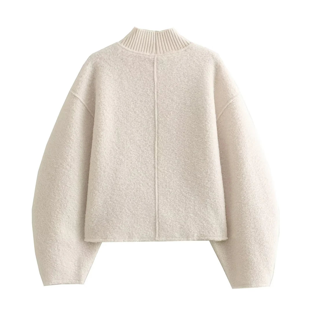 Cozy Pullover mit Stehkragen