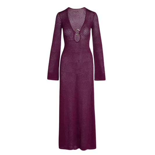 Langes Sommer-Strickkleid