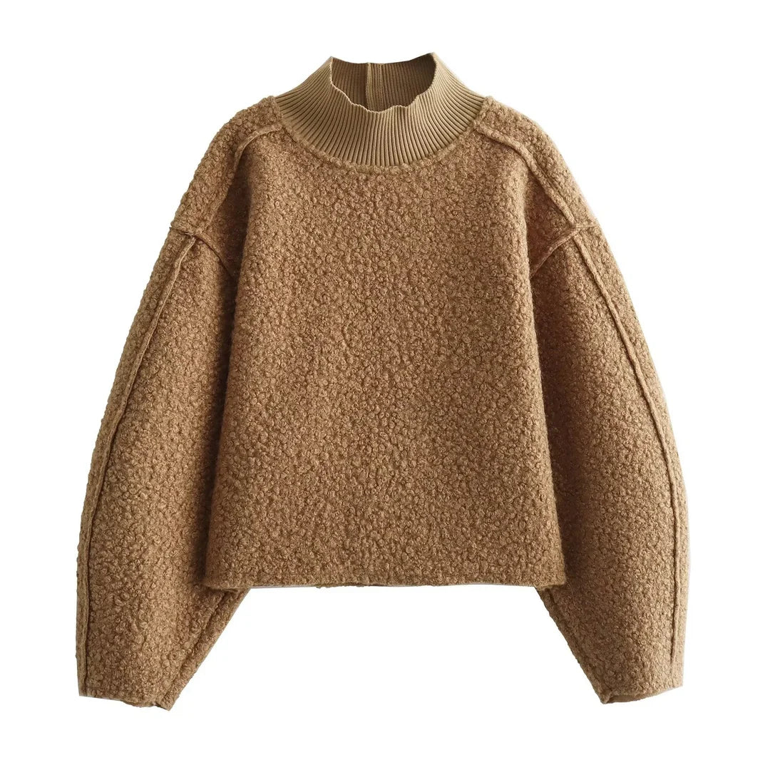 Cozy Pullover mit Stehkragen
