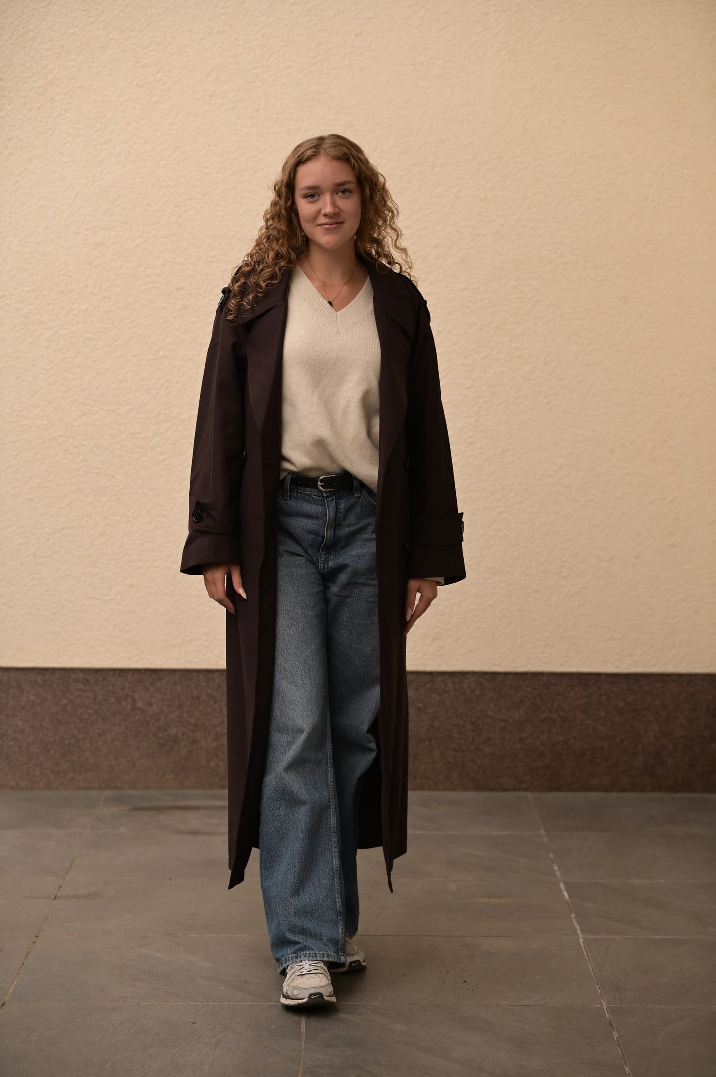 Langer Trenchcoat
