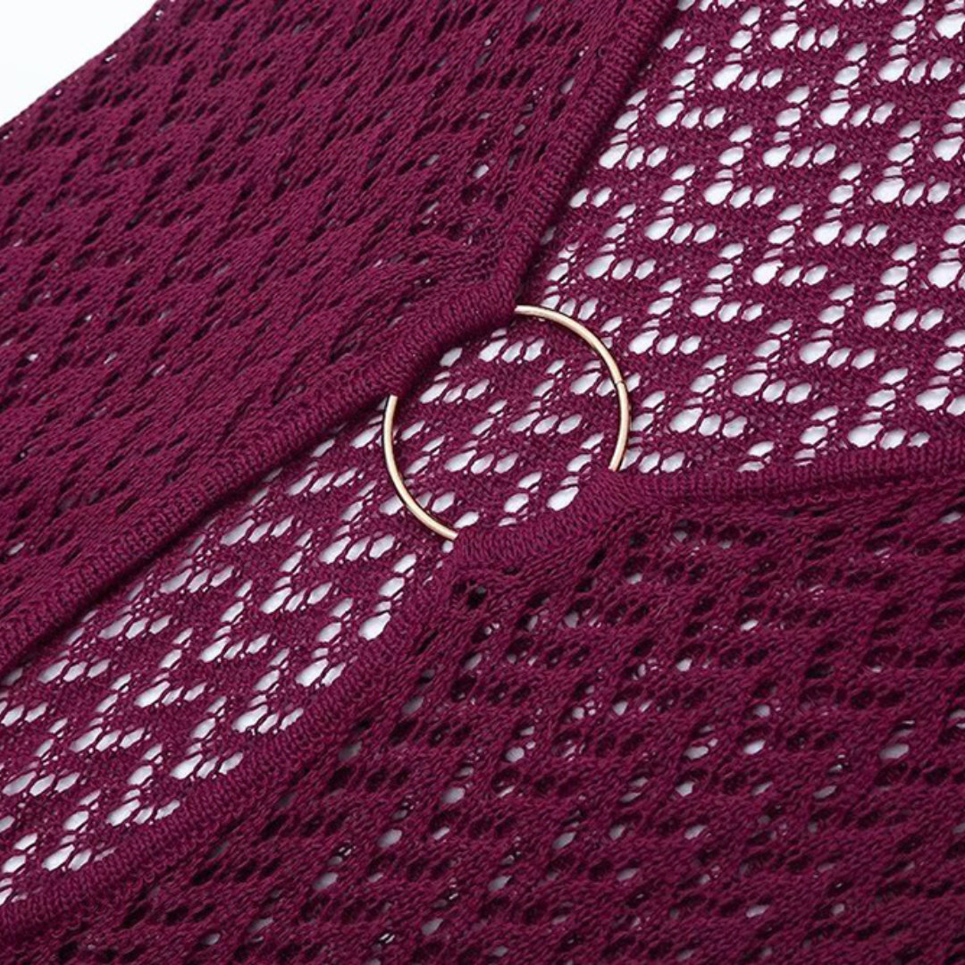 Langes Sommer-Strickkleid