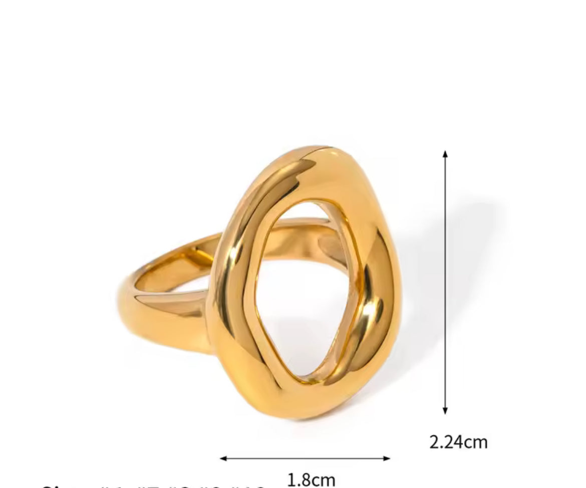 Edelstahl Ring Oval