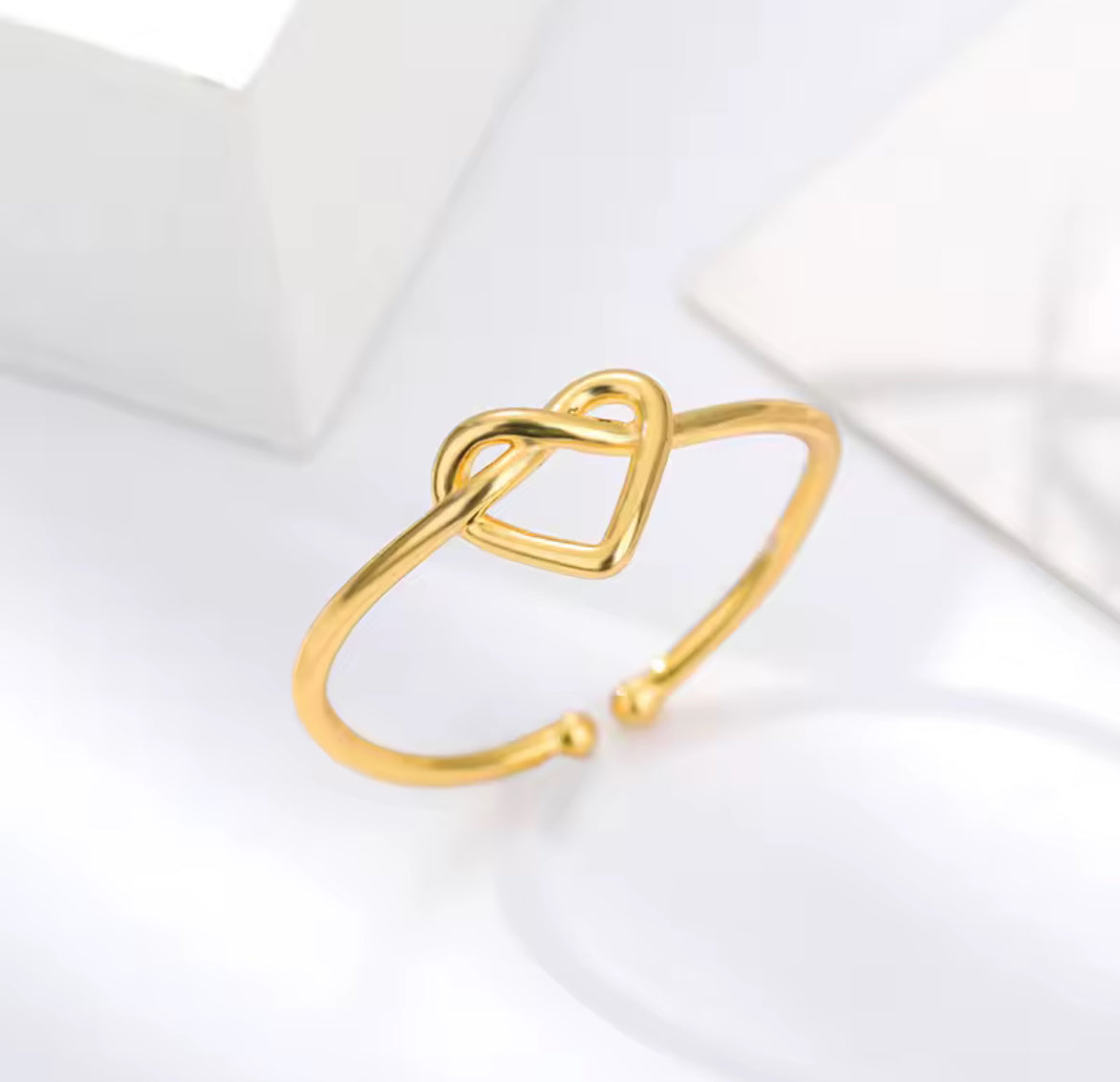 Edelstahl Ring Herz