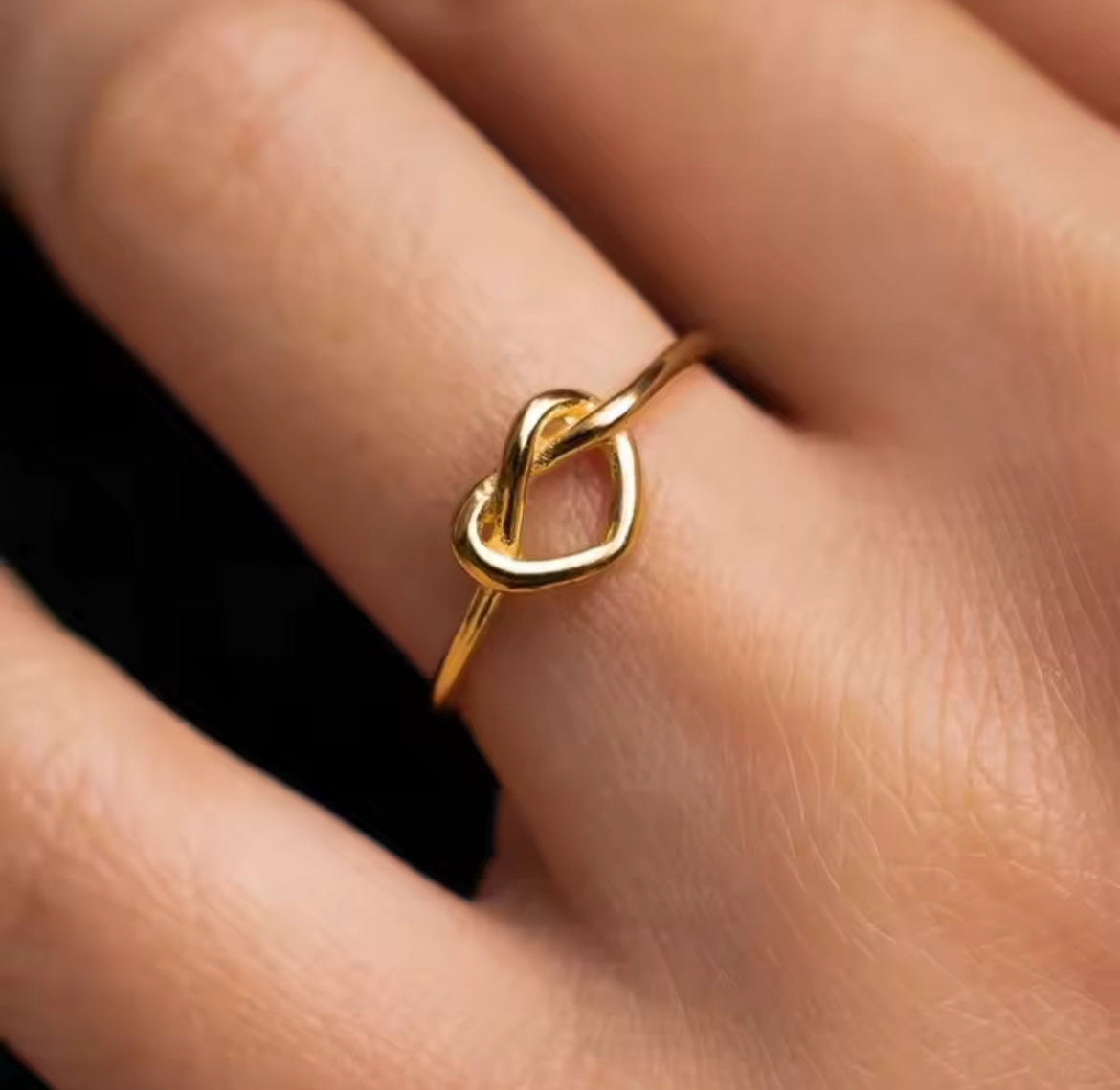 Edelstahl Ring Herz