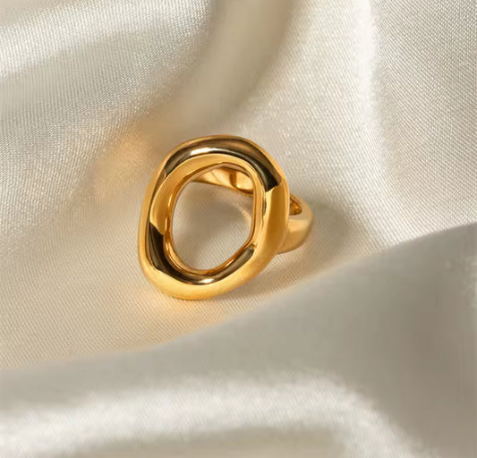 Edelstahl Ring Oval