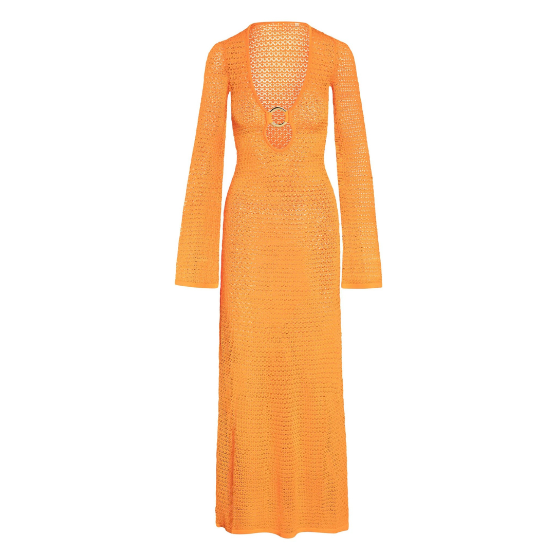Langes Sommer-Strickkleid